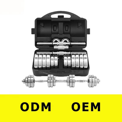 IN STOCK Chromed Gift Box Adjustable Dumbbell Kit De Pesas 20 Kg Mancuernas Pesas Ajustable Plating Dumbbells