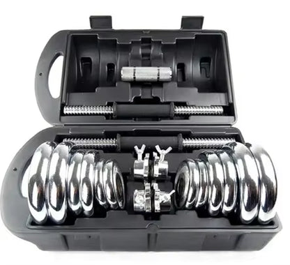 IN STOCK Chromed Gift Box Adjustable Dumbbell Kit De Pesas 20 Kg Mancuernas Pesas Ajustable Plating Dumbbells