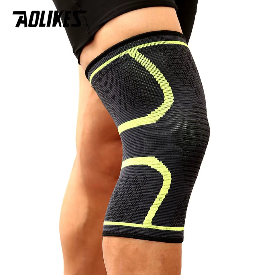 1PCS Fitness Running Cycling Knee Support Braces Elastic Nylon Sport Compression Knee Pad Sleeve for Basketball