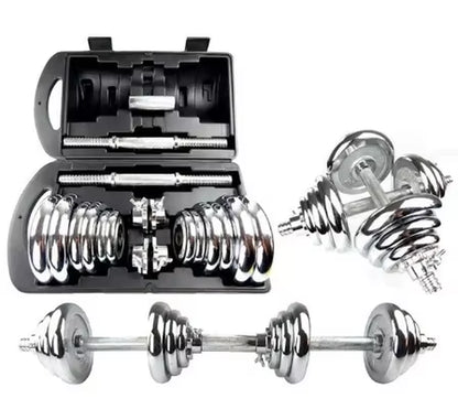 IN STOCK Chromed Gift Box Adjustable Dumbbell Kit De Pesas 20 Kg Mancuernas Pesas Ajustable Plating Dumbbells
